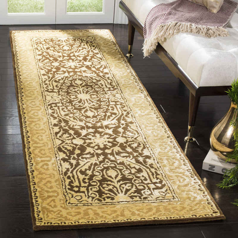 Braxtan Silk Road Hand Tufted New Zealand Wool Oriental Rug, Runner 2'6" x 8'