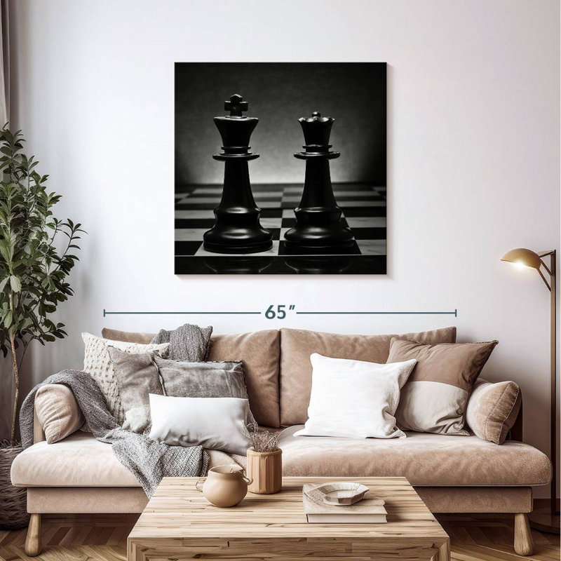 Senne Black Chess Pair, 39" H x 39" W
