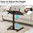 Foldable Laptop Table with Stoppers - 90° Tiltable Rolling-1854081719
