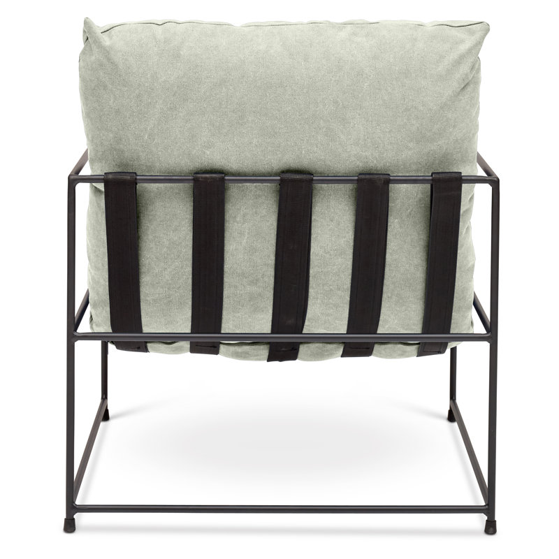 Danita Armchair, Washed Green Performance Canvas