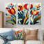 «Green Mid Century Mod Nature Tulip V», ensemble d'art mural abstrait Mid-Century-107213362-107213369