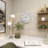 Marble Decorative Wall Clock with Gold Metal Accents