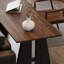 Bureau en bois de pin noir foncé et noyer foncé-858657788