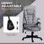 Fauteuil de bureau vibrant à 6 points avec fonction de massage et chaleur lombaire gris-1005296364