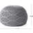 Modern Home Grey Pouf With Classic Knit Weave - 20.02"X20.02"X13.64", No Assembly Covering