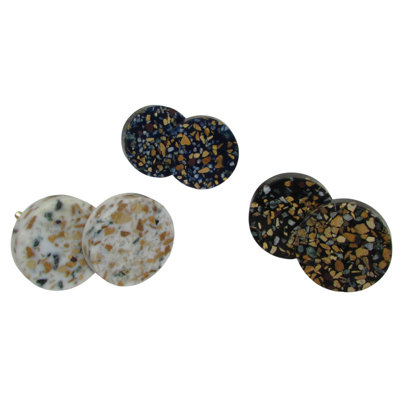 Ensemble de 6 boutons cylindriques surdimensionnés de 1 1/2 po de diamètre