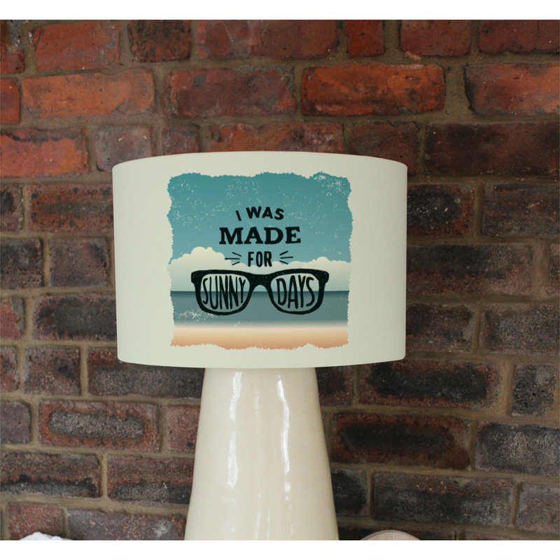 Cotton Drum Lamp Shade ( Uno ), 22cm H x 25cm W x 25cm D