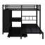 Lit superposé avec garde-robe intégrée, lit gigogne et bureau pliable