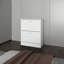 Ozzy Shoe Cabinet, 2 Tilt-Out Doors, Slim Design, Internal Supports, Modern Style, White-68286264