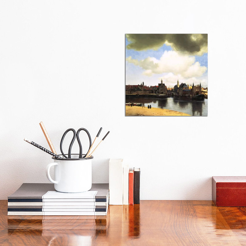View Of Delft, C.1660-61 by Johannes Vermeer - Wrapped Canvas Painting, 30.48 cm H x 30.48 cm W