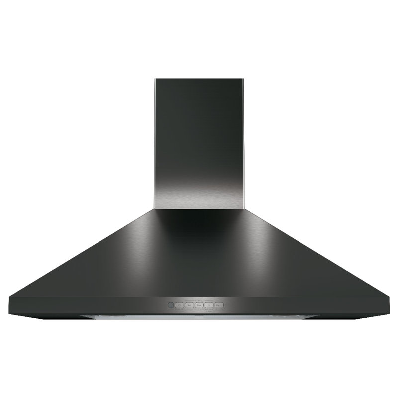 30" 350 CFM Convertible Wall Mount Range Hood with Night light, Fingerprint Resistant Black Stainless Steel