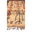 Tapis tribal marocain rétro brun clair / brun / rouge en laine fait à la main 5 pi x 9 pi