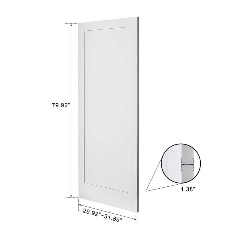 Porte standard en bois manufacturé Anjou, 31,89 po x 79,92 po