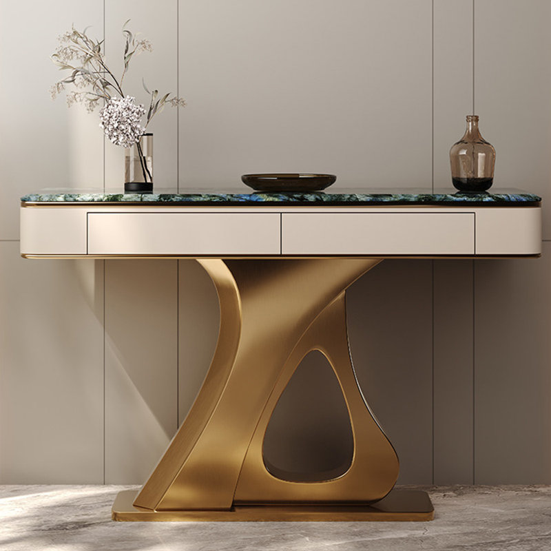 Console en métal de style italien, H 33,4 po x l 62,9 po x P 13,7 po