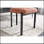 Ensemble de 2 chaises de salle à manger modernes rembourrées avec pieds en métal noir