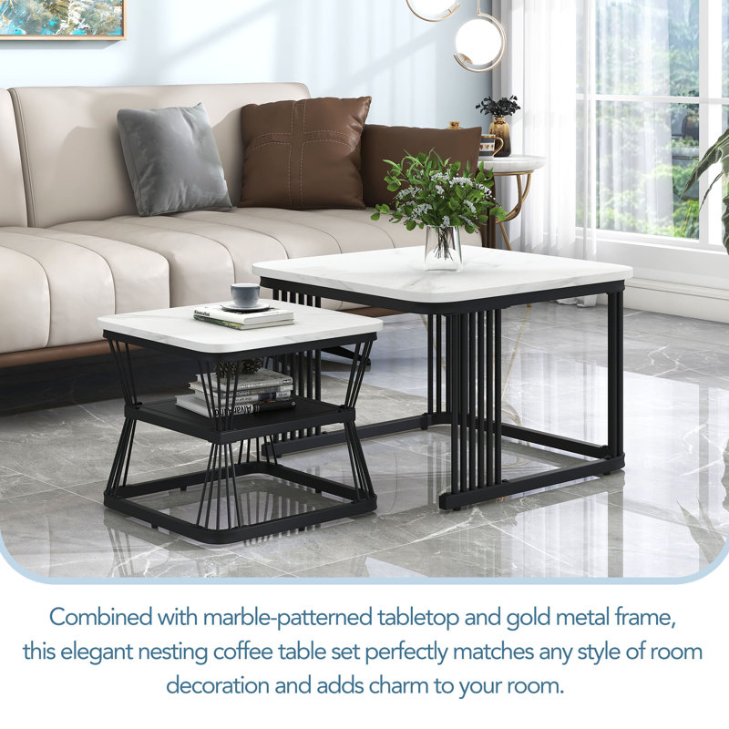 Frame Coffee Table with Storage