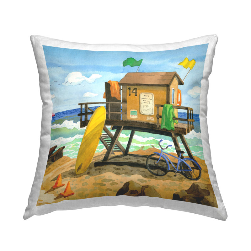 Coussin Lifeguard Hut Ocean Waves