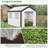 10' X 7' X 7' Walk-In Greenhouse, Outdoor Garden Warm Hot House With 4 Roll-Up Windows, 2 Zippered Doors And Weather Cover, White