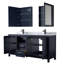 Ensemble de meuble-lavabo double 72 "avec miroir Daria-48462083-70404272-80205458