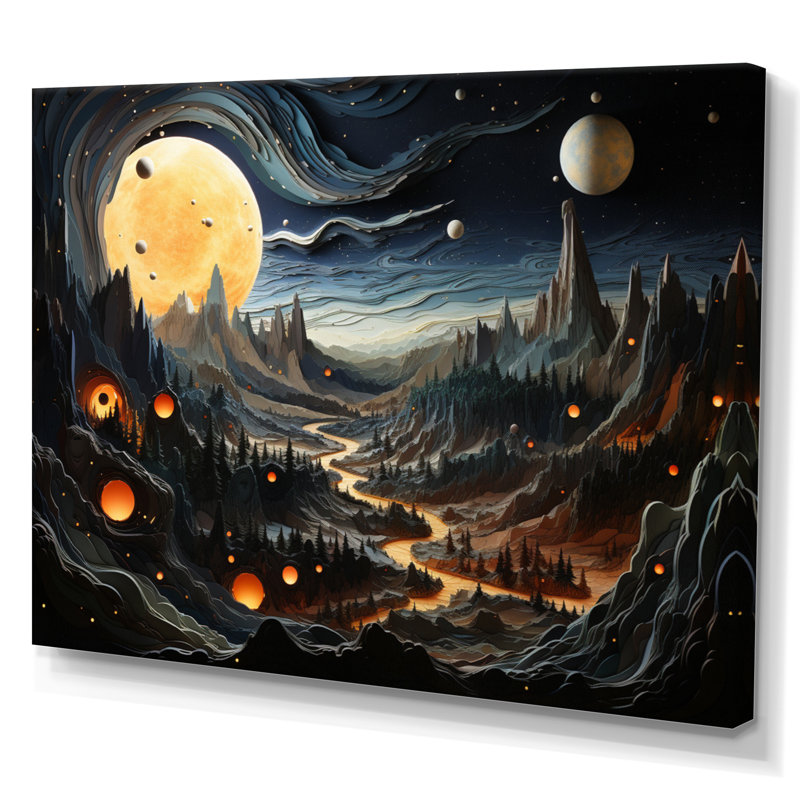 «Asteroid Ascendancy Landscape I», reproduction sur toile, Toile tendue, 30" H x 40" W