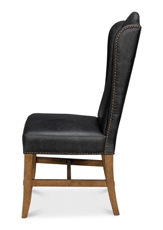 Leather Dining Chair, Black