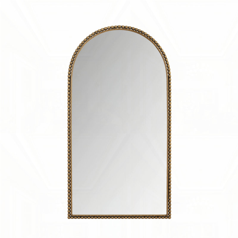 Retro Full Length Mirror With Supporting Feet, Gold