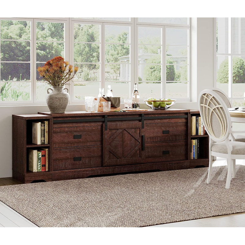 Crédence de rangement l 78,7 po Maximino, Brun rustique