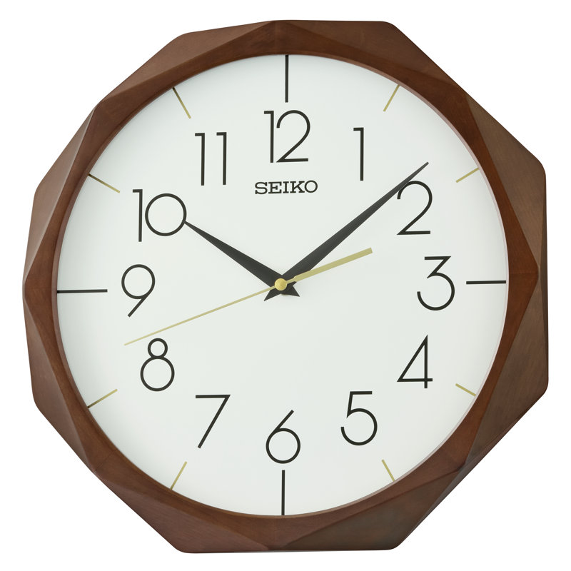 QXA863BLH Modern Wall Clock, Brown