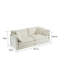 Canapé modulaire rembourré 4 pièces, 1 canapé 2 places 2 pièces et 2 repose-pieds, causeuse 2 places avec repose-pieds, canapé de salon-117842568
