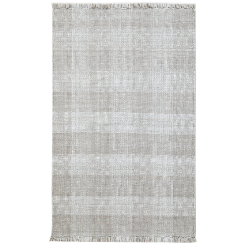Flatweave PET Gingham Rug, Runner 2'3" x 8'