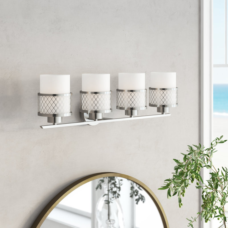 Weiland 4 - Light Dimmable Vanity Light, Brushed Nickel / Frosted