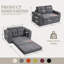 Canapé-lit convertible, canapé-lit double extensible, canapé-lit convertible 2 en 1, canapé-lit escamotable avec coussins pour le salon de la chambre à coucher-1681062118