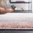 Braidy Abstract Handmade Flatweave Polyester Area Rug in Ivory/Gray/Pink-615720616