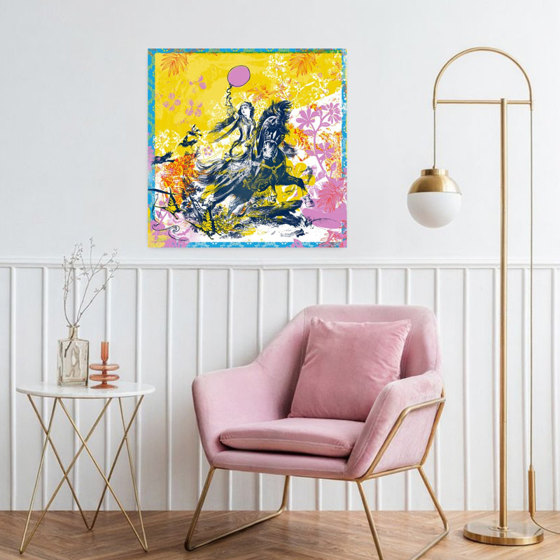 Congin, cheval, art urbain contemporain, H 32 po x l 32 po