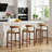Clayt Mid Century Modern Bar Stool 26.5" Counter Stool Upholstered Barstool with Solid Back and Wood Legs Bar Chair for Kitchen Island Dining Room-1325175081-1325175078