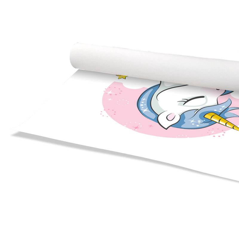 Impression sur papier Sparkly Unicorn, H 36 po x l 36 po x P 1 po, Papier