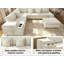 Canapé-lit modulaire en L 110 po avec canapé-lit en L et repose-pieds USB-277706093