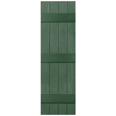 Three Batten Four Board Closed Vinyl Shutters Pair
