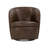 Crandell Top Grain 100% Genuine Italian Leather Swivel Barrel Chair-741458756