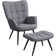 Upholstered Accent Chair with Footstool