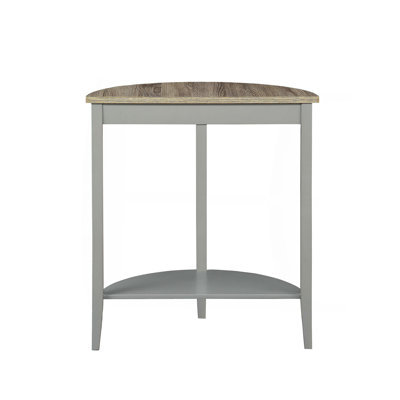 Natural Oak & Gray Finish Console Table