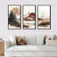 Calm Red Barn In Winter I - ensemble d'art mural sur toile Farmhouse-1586756165-1586756164