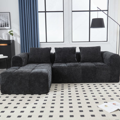 Chenille Fabric Modular Sectional
