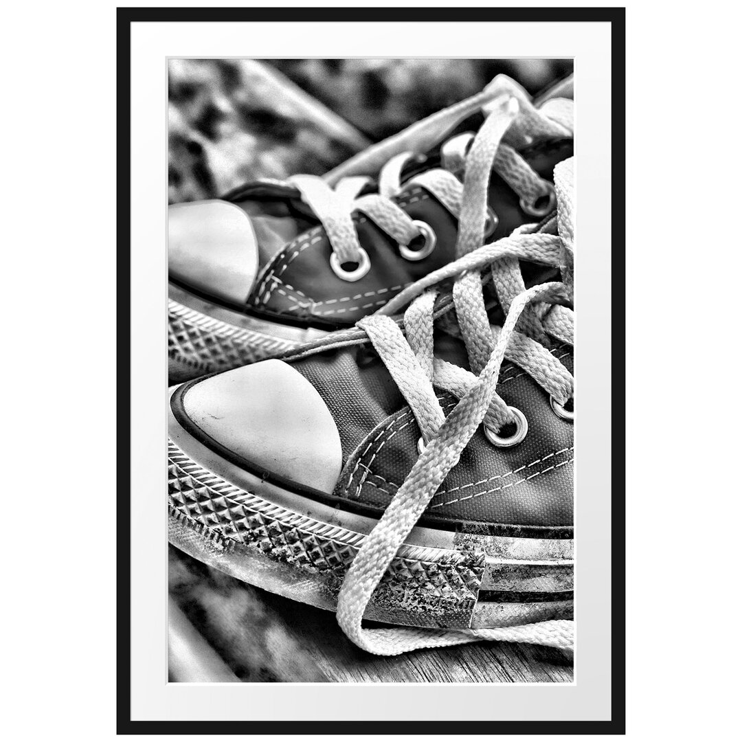 Gerahmtes Poster Trendige Schuhe