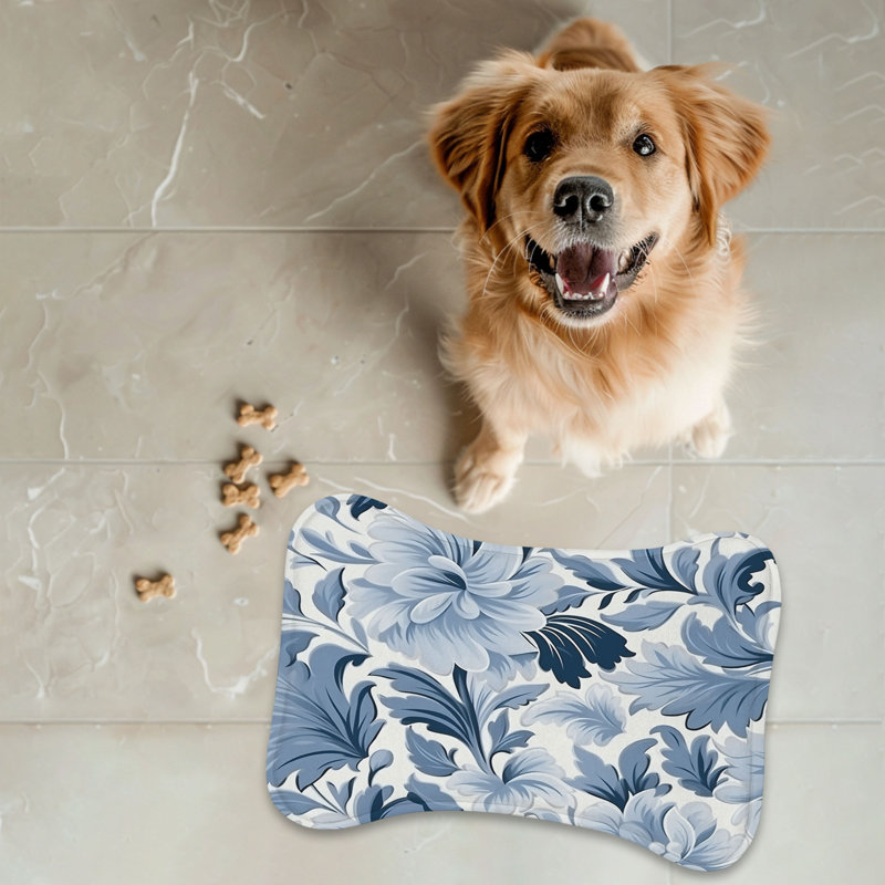 Motifs floraux - Tapis d'alimentation en os 1 pièce