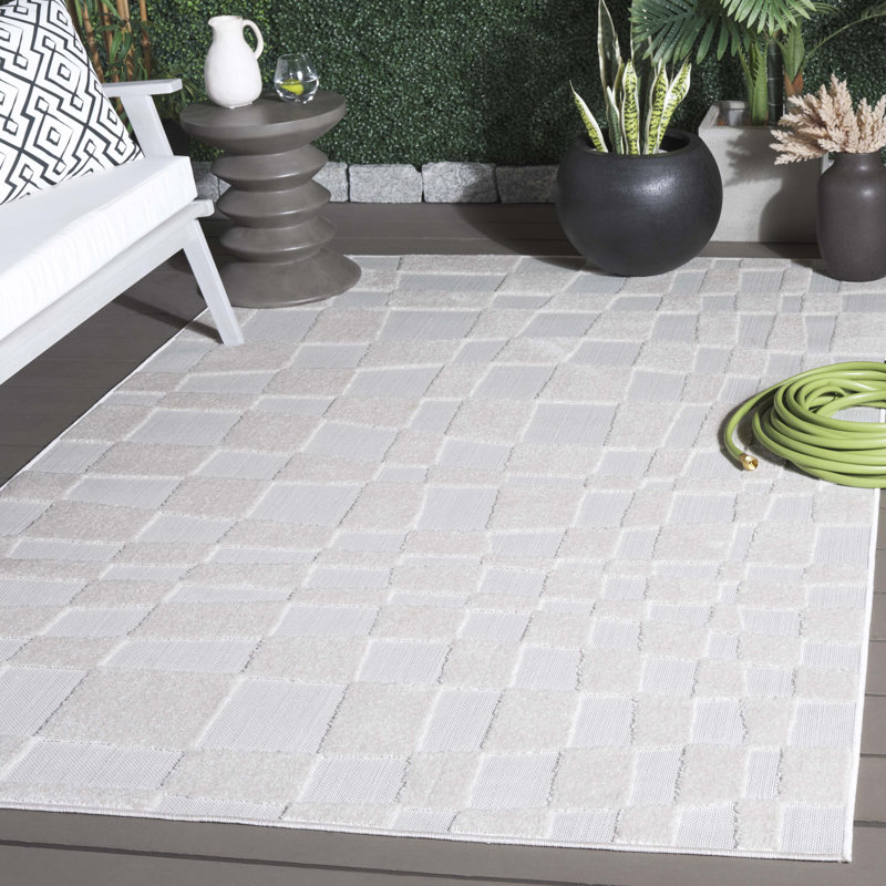 Tapis géométrique Keyrah Performance, Rectangle 5 pi 2 po x 7 pi 6 po