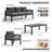 Outdoor Patio Conversation Set with Cushions, Modular Sofa Set, Assorted Configuration, 4-Piece / 5-Piece / 7-Piece Options-144912937