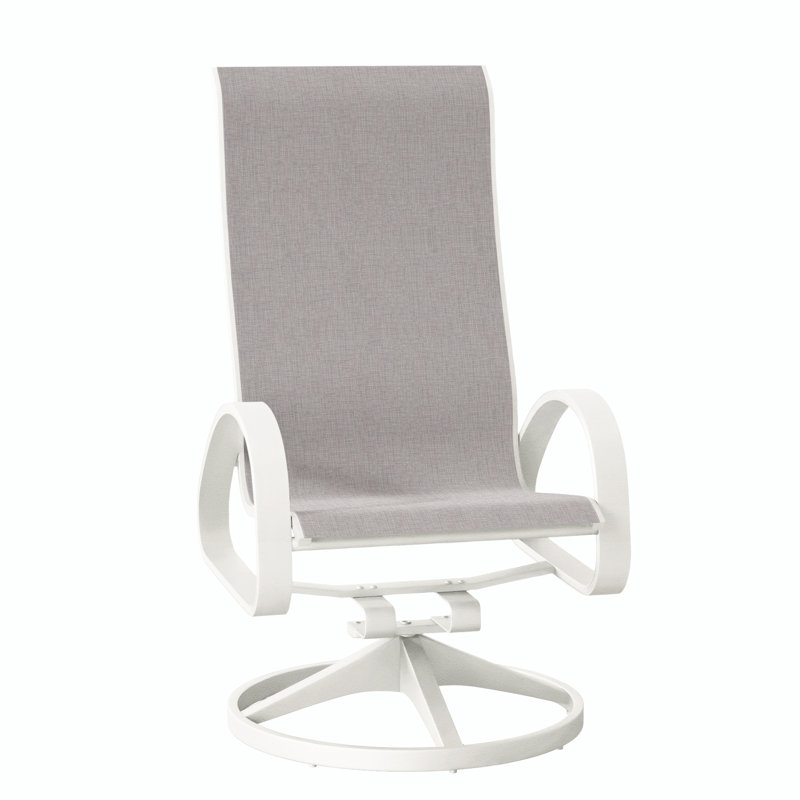 Fauteuil de patio pivotant Hiraku, Neige texturée, Oursin