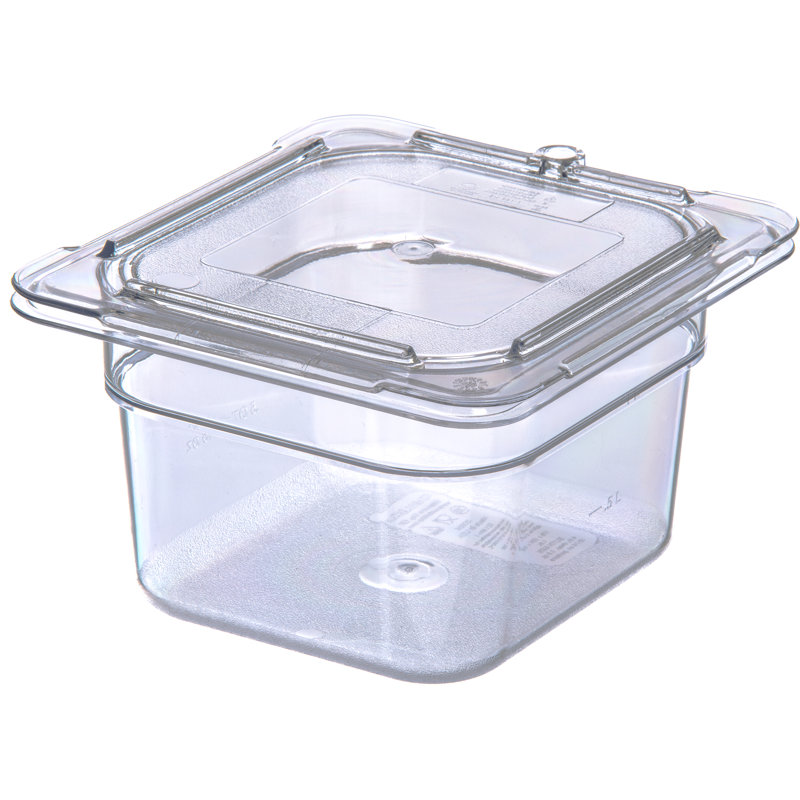 Carlisle Food Service Products Rectangle Plastic Food Storage Container, Clear