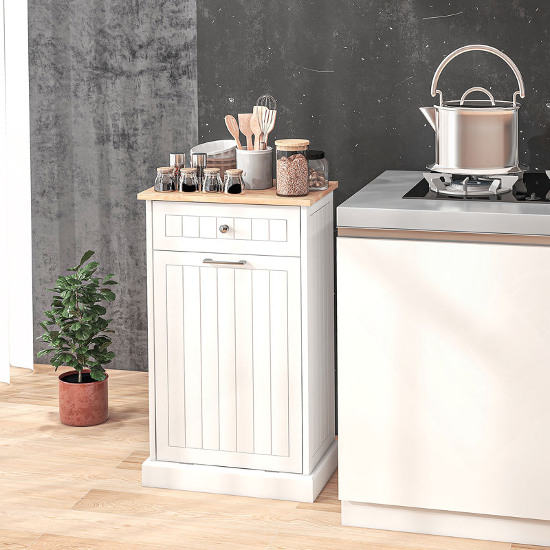 Poubelle de cuisine inclinable (blanc)